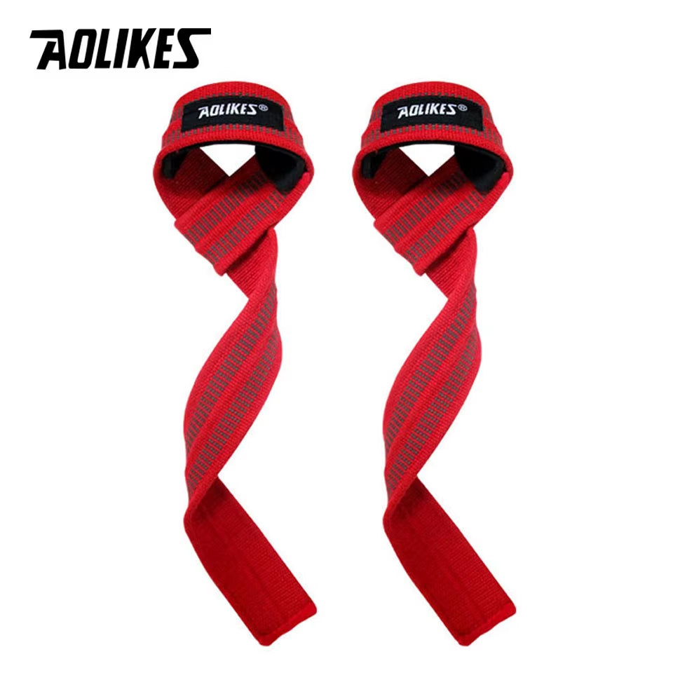 1Pair Weightlifting Wrist Straps Strength Training Adjustable Non-Slip Gym Fitness Lifting Strap Wrist Support Grip Band